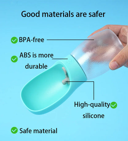 Portable Pet Water Bottle 300ml for Dogs & Cats