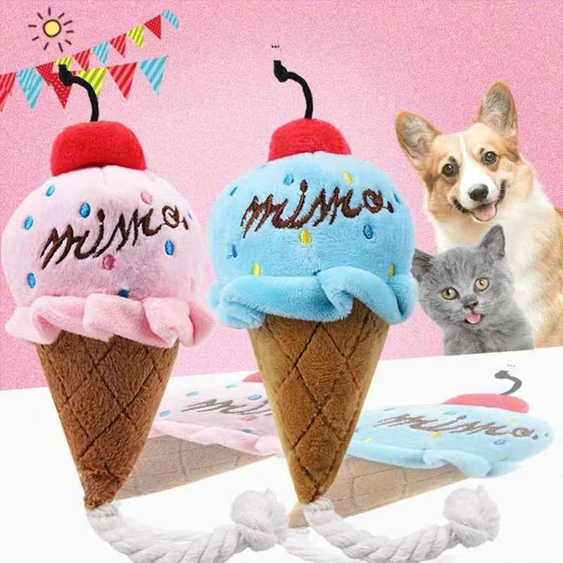 Plush Delicious Ice Cream Pet Toy