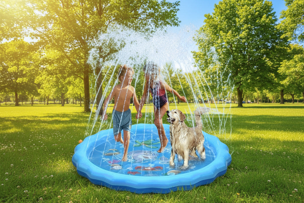 Dog Splash Pool with Sprinkler - Waggy World