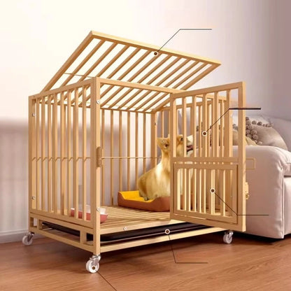Dog House Outdoor Insulation Medium Dog Indoor with Toilet Fence Dog Crate for Large Dogs Pet Crate modern kennel Double Doors
