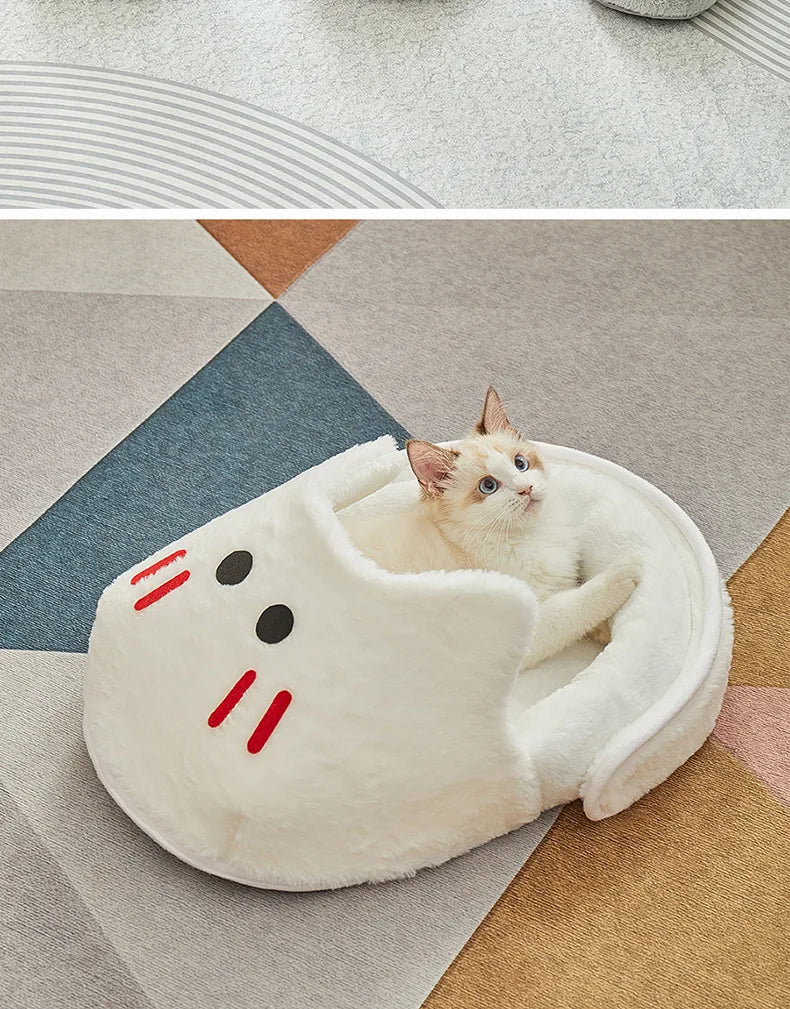 Semi-Enclosed Cat Bed