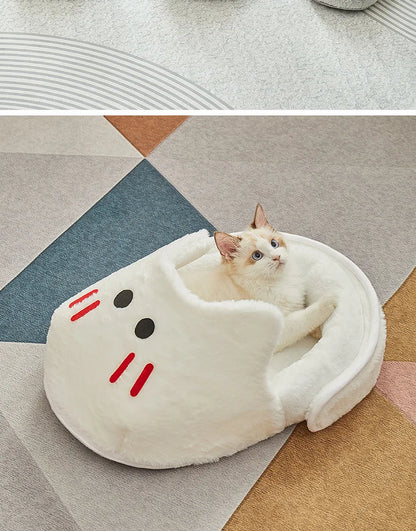Semi-Enclosed Cat Bed