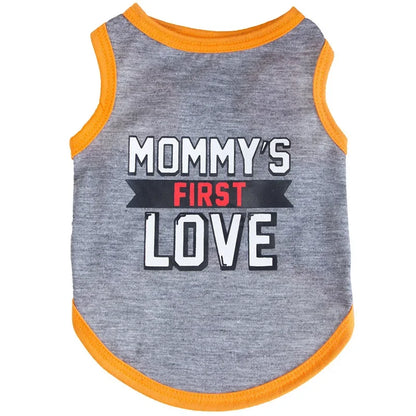 Summer Cotton Pet Vest for Small Dogs Cats Letter Print Dog T-shirts Puppy Clothing