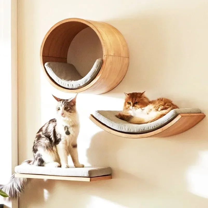 Wooden Cat Climbing Shelves