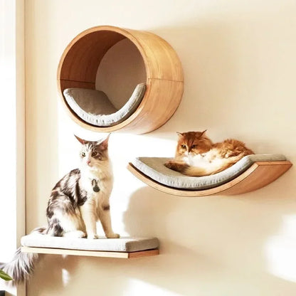 Wooden Cat Climbing Shelves
