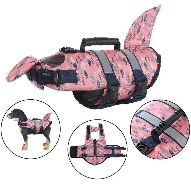 Dog Life Jacket with Shark Fin