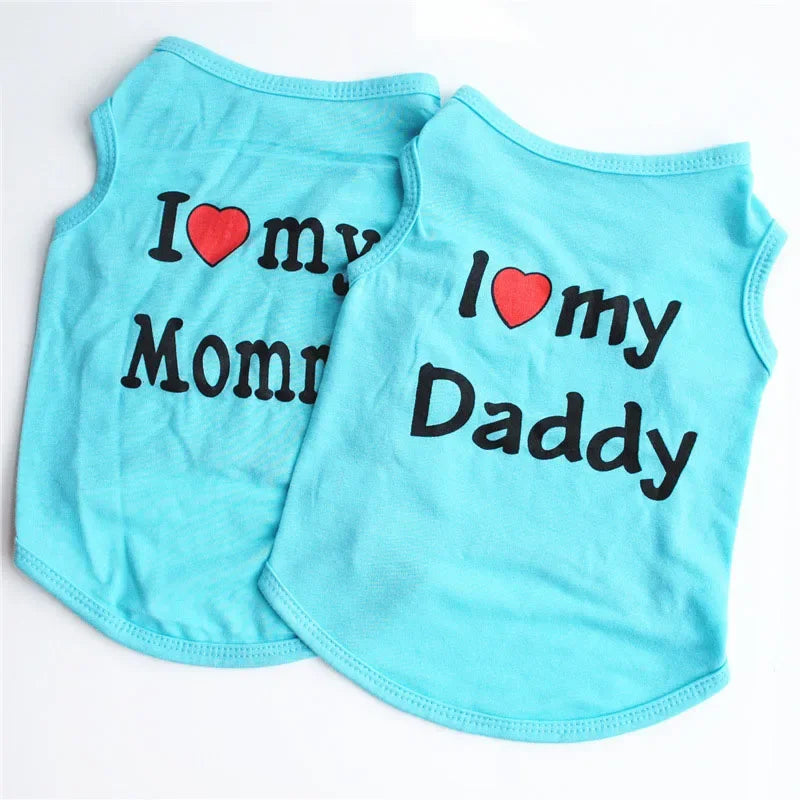 "I Love Mommy & Daddy" Tee-Shirts - Waggy World