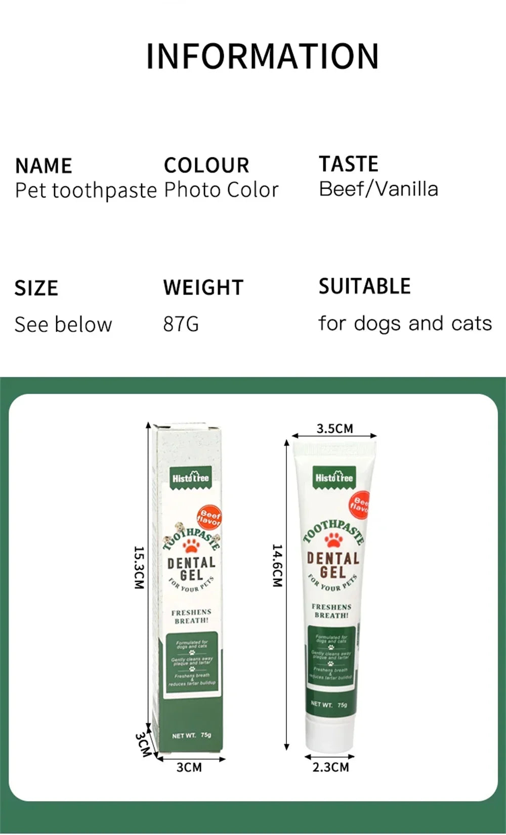 Dental Gel Pet Toothpaste