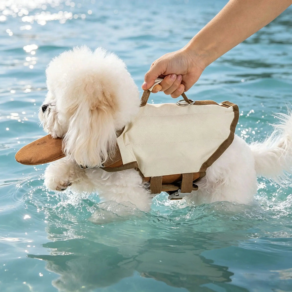Dog Life Jacket with Rescue Handle for Swimming