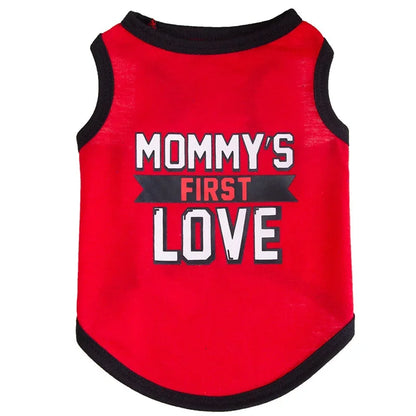 Summer Cotton Pet Vest for Small Dogs Cats Letter Print Dog T-shirts Puppy Clothing
