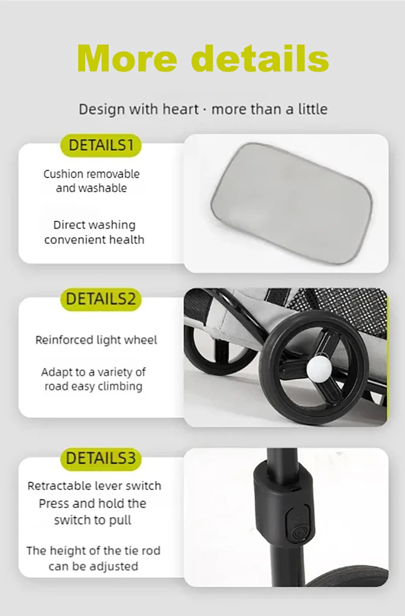 Lightweight Pet Stroller for Small Dogs & Cats