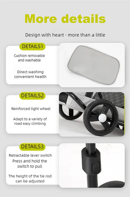 Lightweight Pet Stroller for Small Dogs & Cats