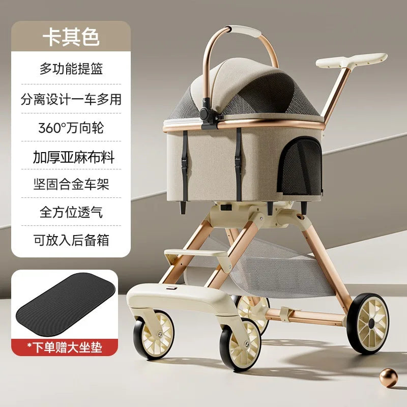 3-in-1 Luxury Pet Stroller