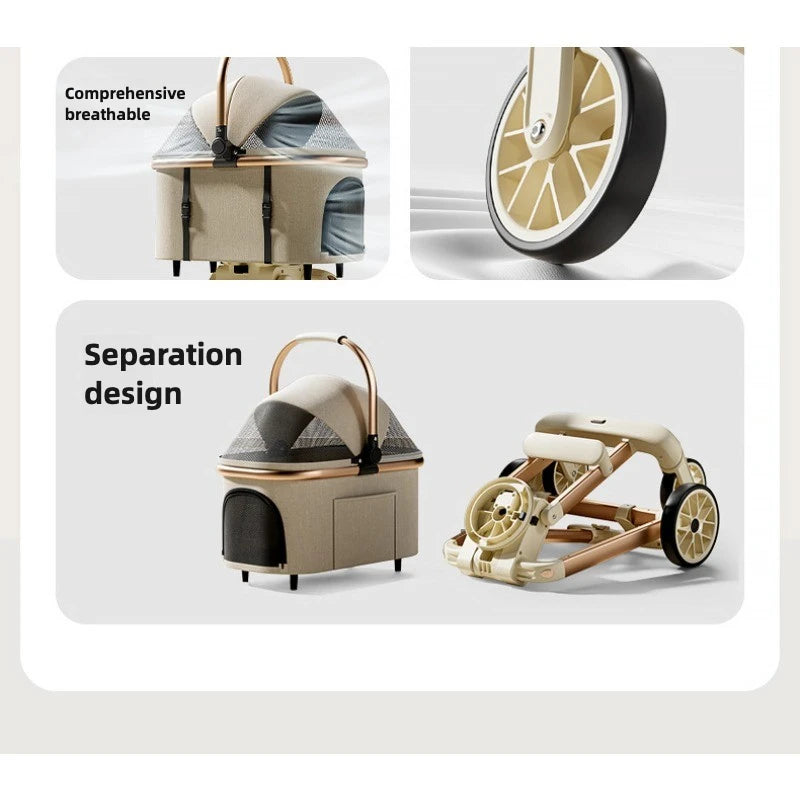 3-in-1 Luxury Pet Stroller - Waggy World