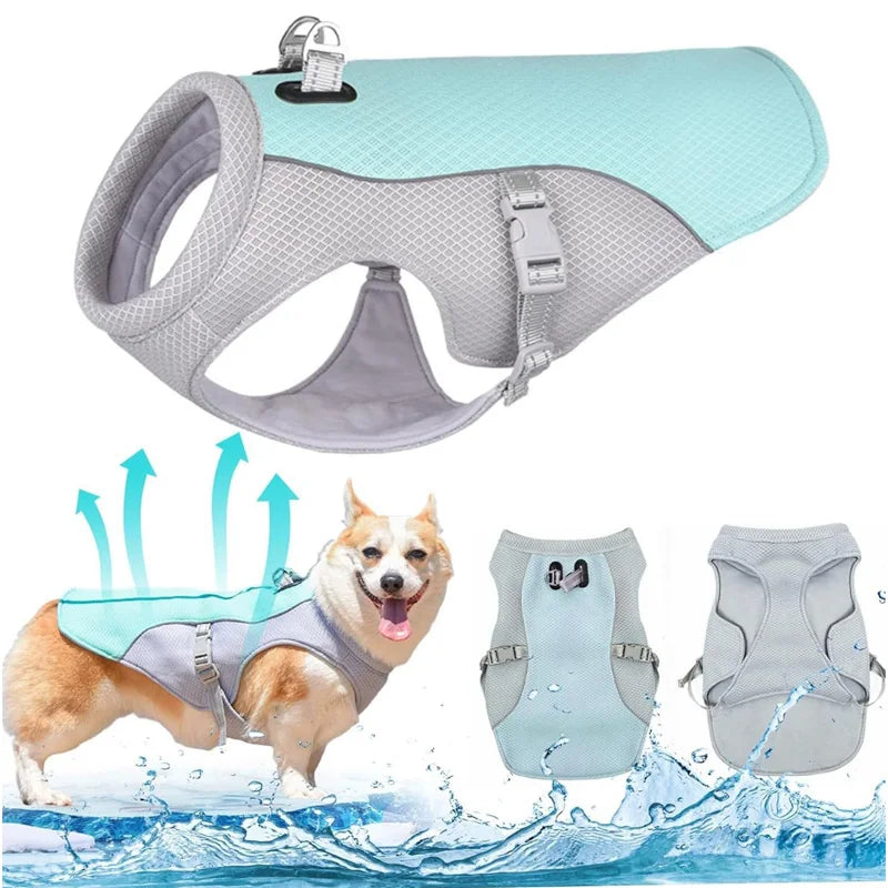 Dog Cooling Vest with UV Protection Front View