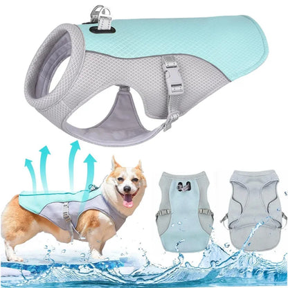 Dog Cooling Vest with UV Protection Front View