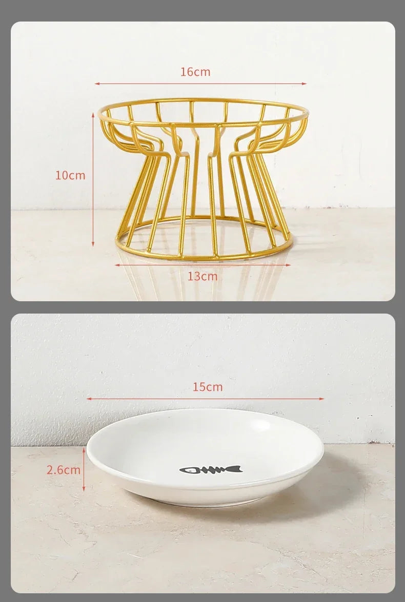 Raised Ceramic Pet Bowl - Waggy World