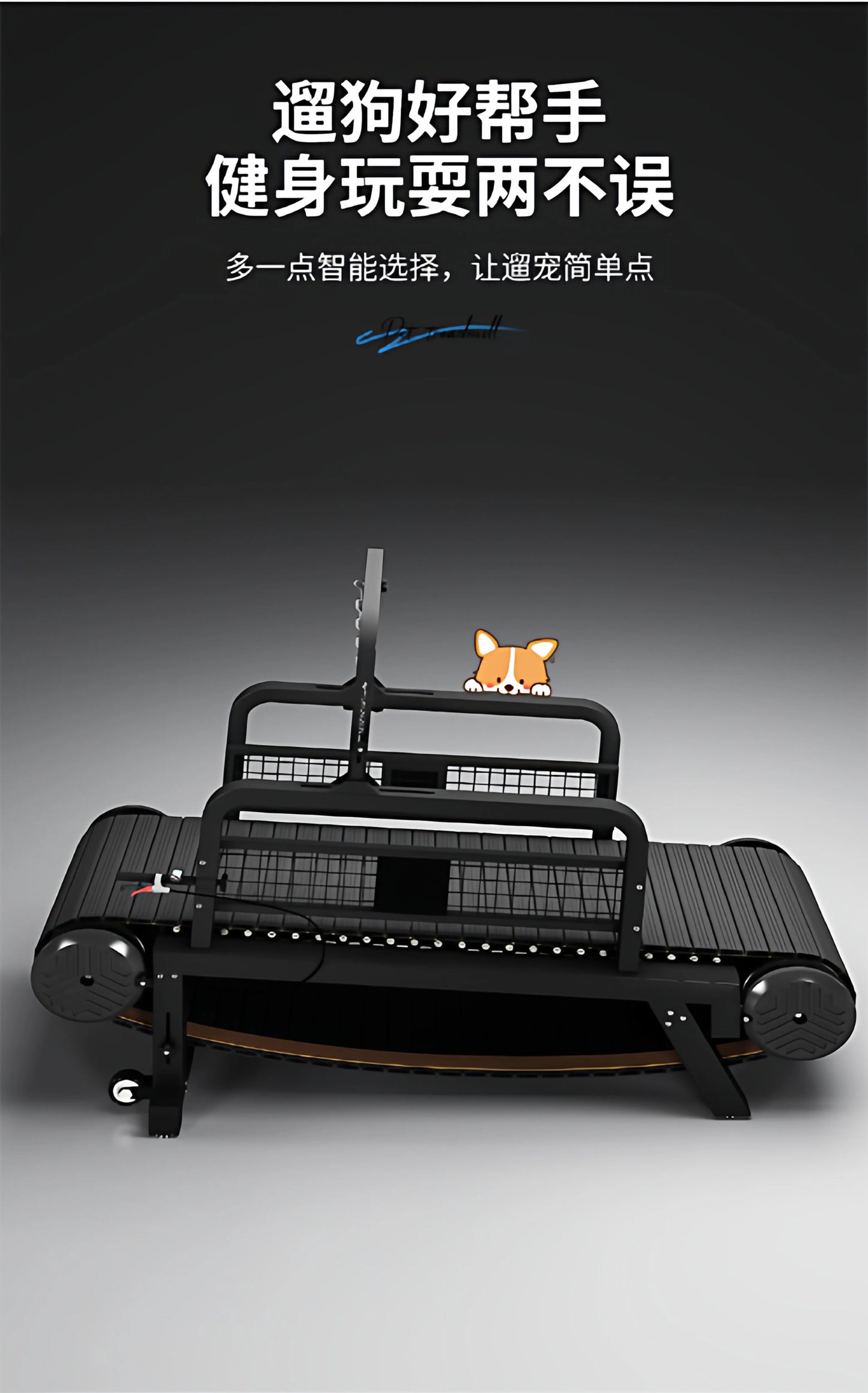 Non-Motorized Adjustable Dog Treadmill