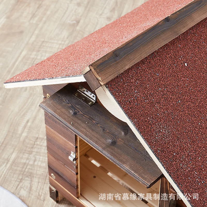 Solid Wood Outdoor Dog Kennel Wooden Large  Hut Antiseptic Cat House Cage Dog House All Seasons Dog Villa