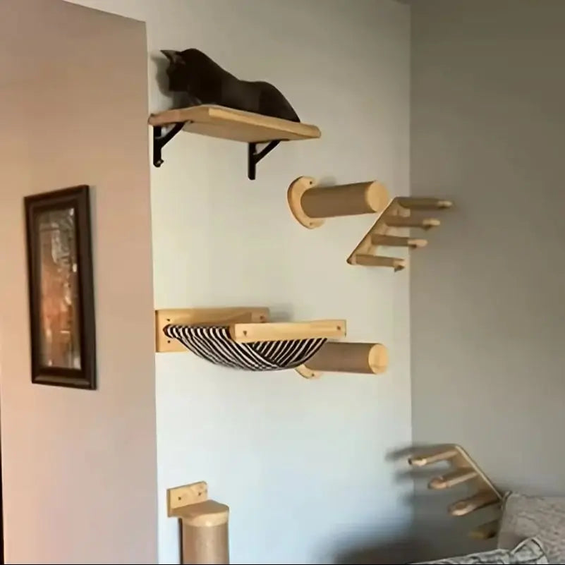 Wooden Cat Climbing Shelves