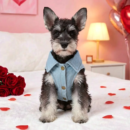 Pet Denim Valentine Vest