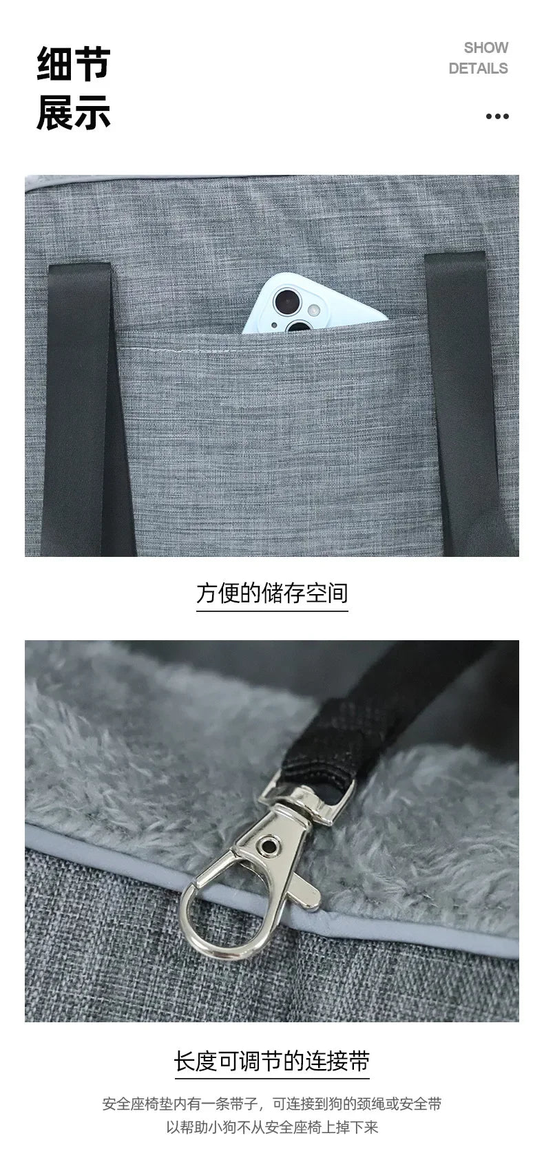 Portable Dog Car Seat Bed