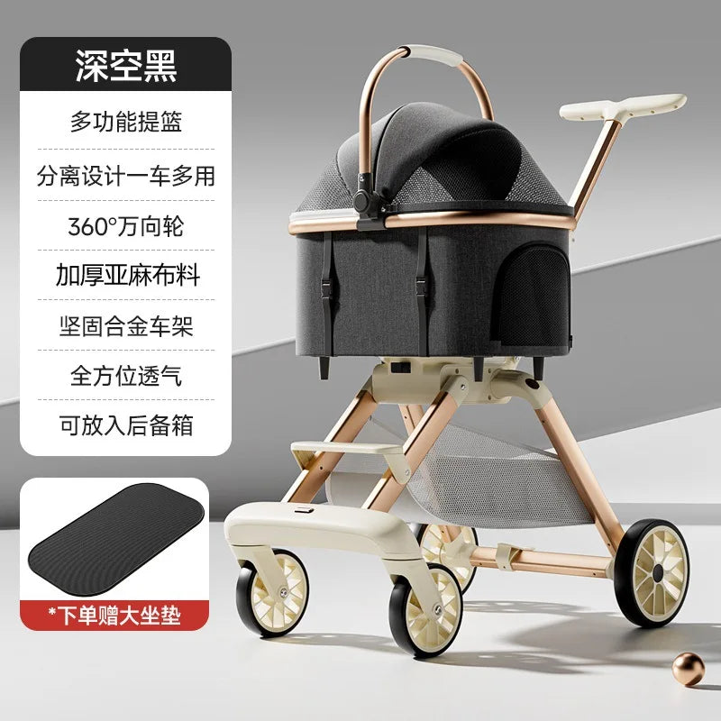 3-in-1 Luxury Pet Stroller