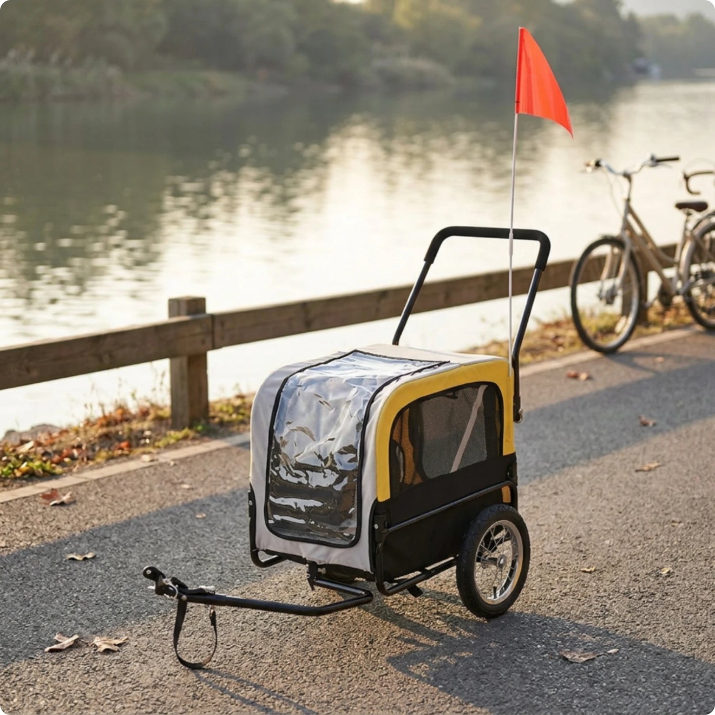 Convertible Dog Bike Trailer & Stroller