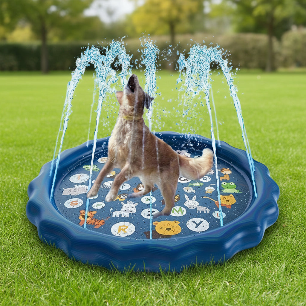 Dog Splash Pool with Sprinkler - Waggy World