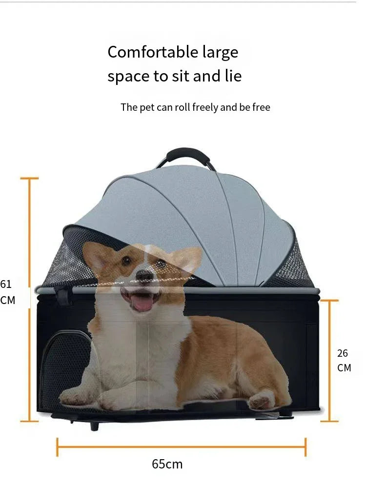 3-in-1 Foldable Pet Stroller - Waggy World