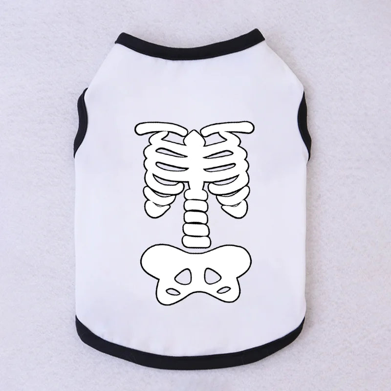 Pet Skeleton Print Sleeveless Vest