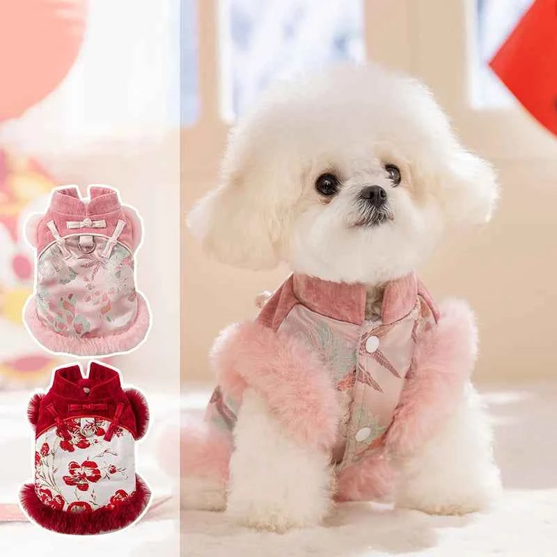 Charming Small Breed Dog Vest for New Year Celebrations