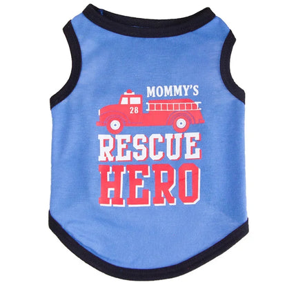 Summer Cotton Pet Vest for Small Dogs Cats Letter Print Dog T-shirts Puppy Clothing