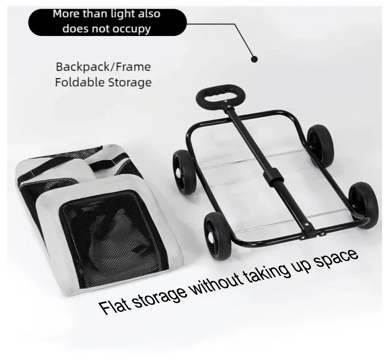 Lightweight Pet Stroller for Small Dogs & Cats