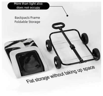 Lightweight Pet Stroller for Small Dogs & Cats
