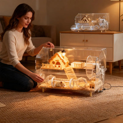 2-Tier Acrylic Hamster Cage