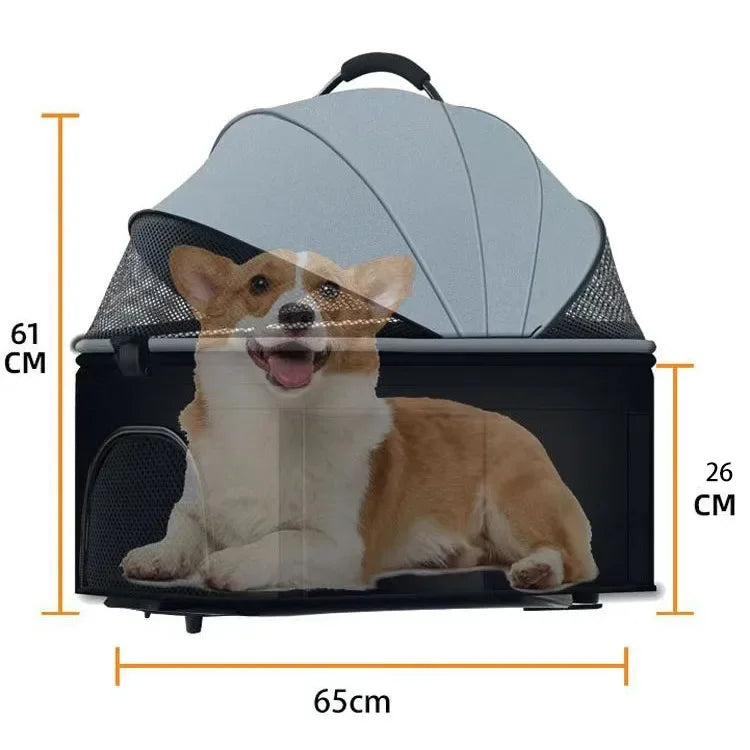 3-in-1 Foldable Pet Stroller - Waggy World