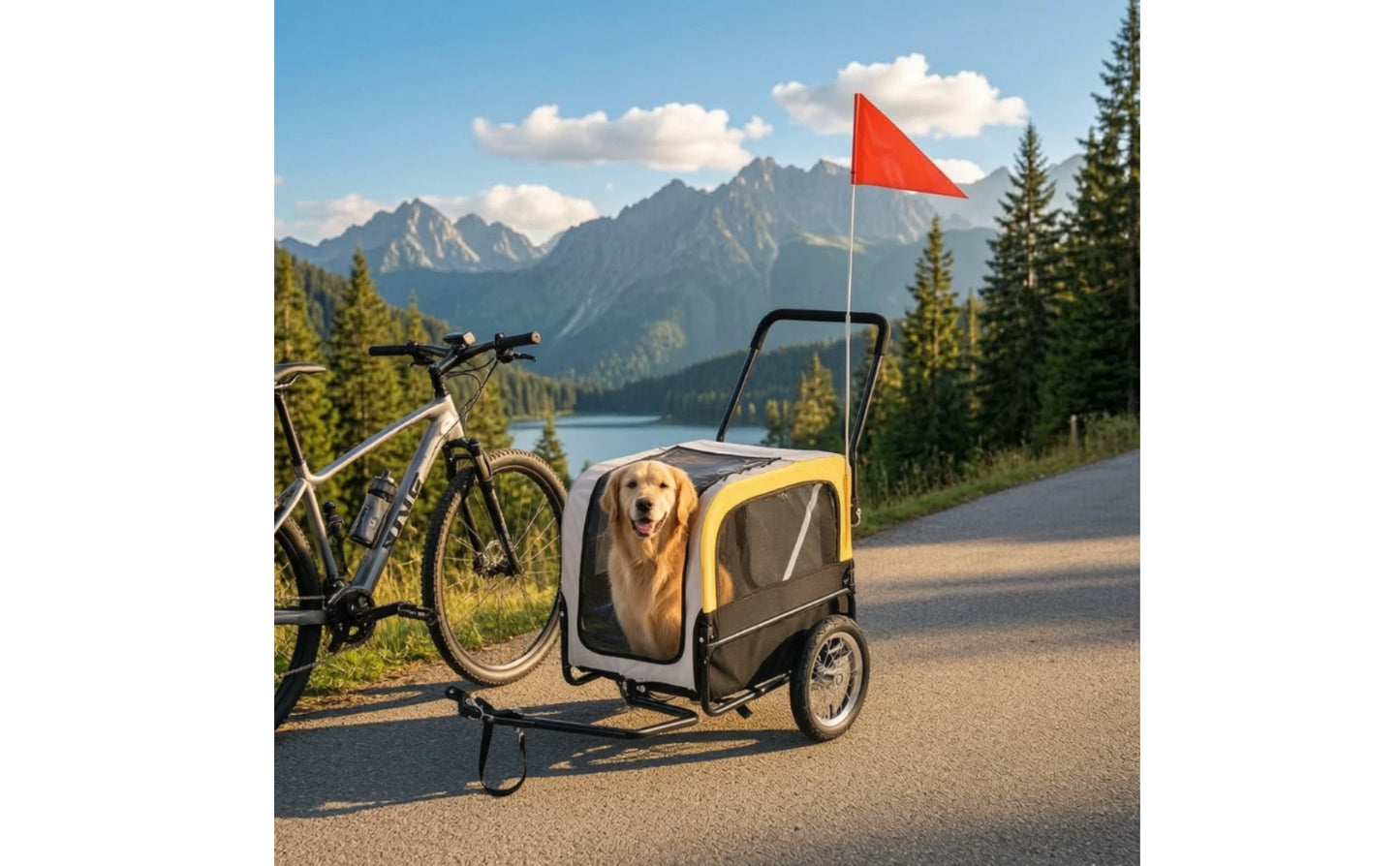 Convertible Dog Bike Trailer & Stroller
