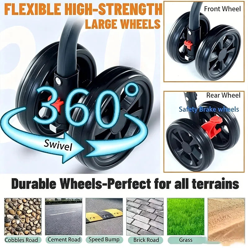3-in-1 Foldable Pet Stroller - Waggy World