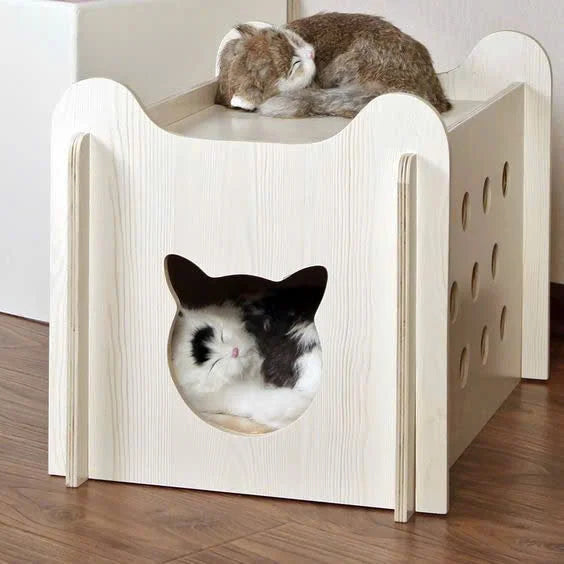 Luxury Wooden Pet House & Kennel - Waggy World