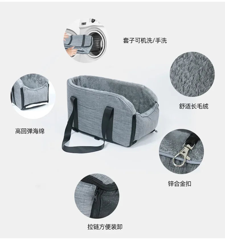 Portable Dog Car Seat Bed