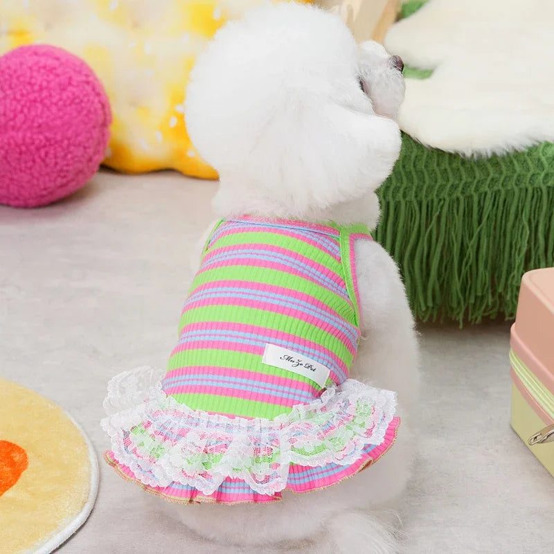 Stripped Pup Summer Dress