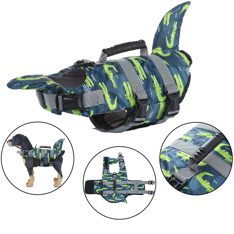 Dog Life Jacket with Shark Fin