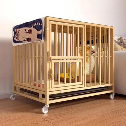Dog House Outdoor Insulation Medium Dog Indoor with Toilet Fence Dog Crate for Large Dogs Pet Crate modern kennel Double Doors