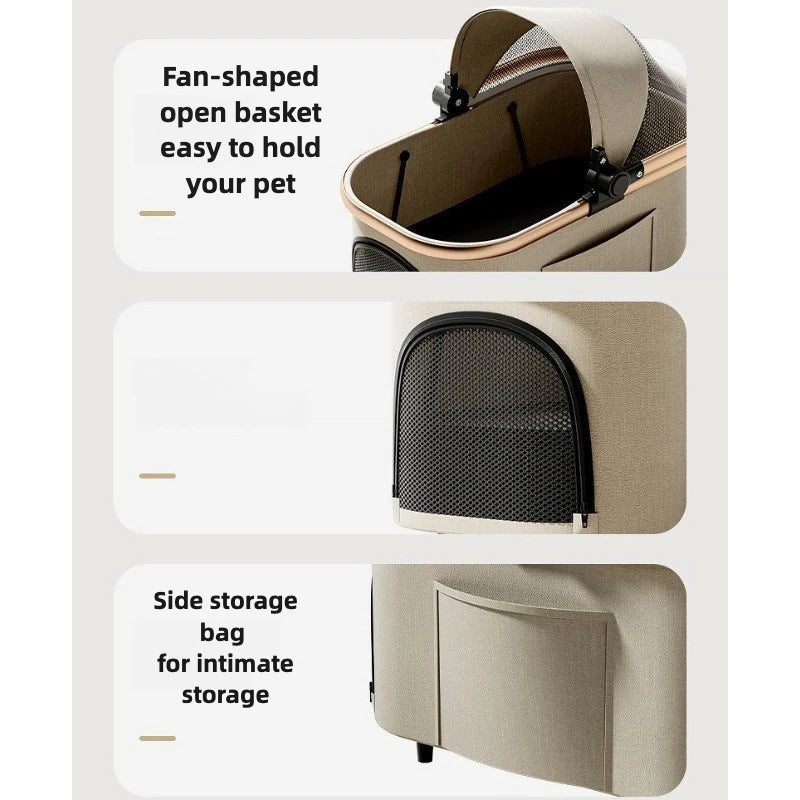 3-in-1 Luxury Pet Stroller - Waggy World