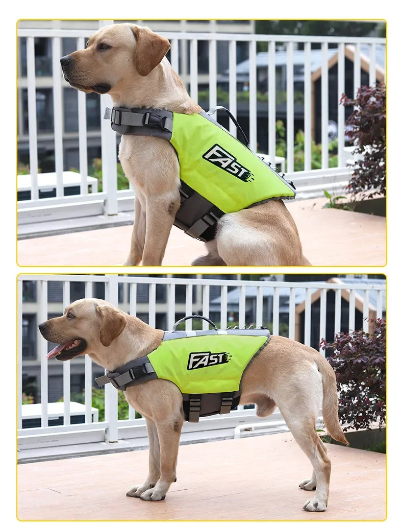 Reflective Dog Life Jacket Front View