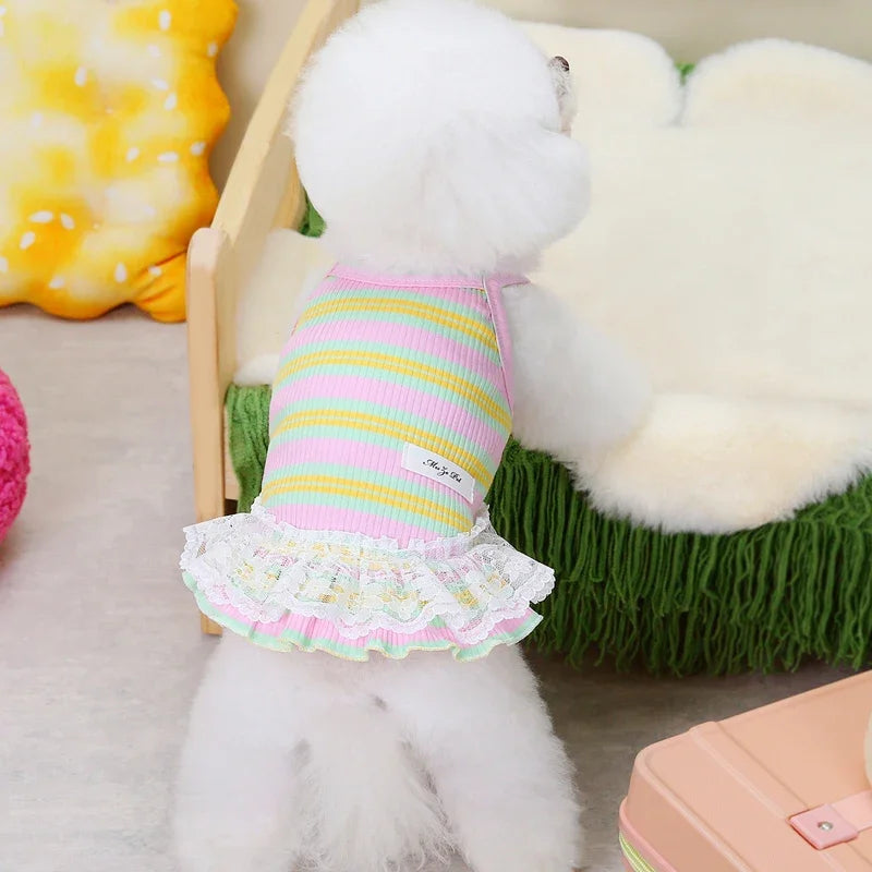 Stripped Pup Summer Dress