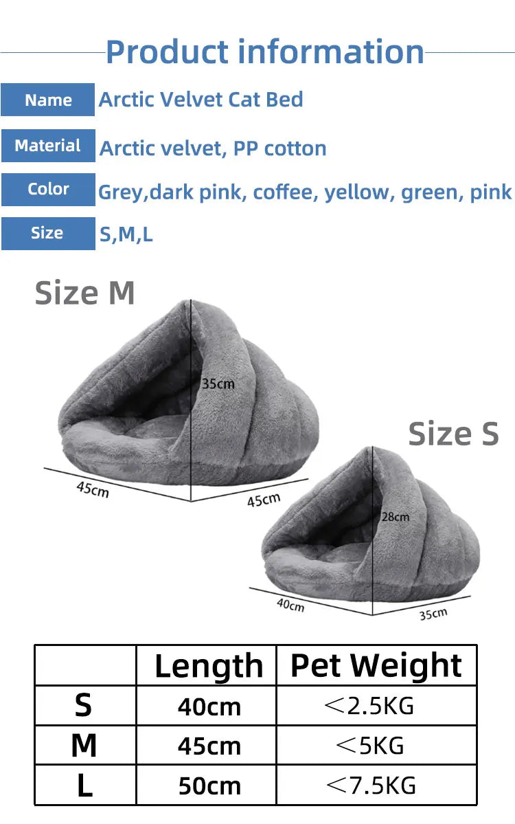Plush Round Pet Bed for Dogs & Cats