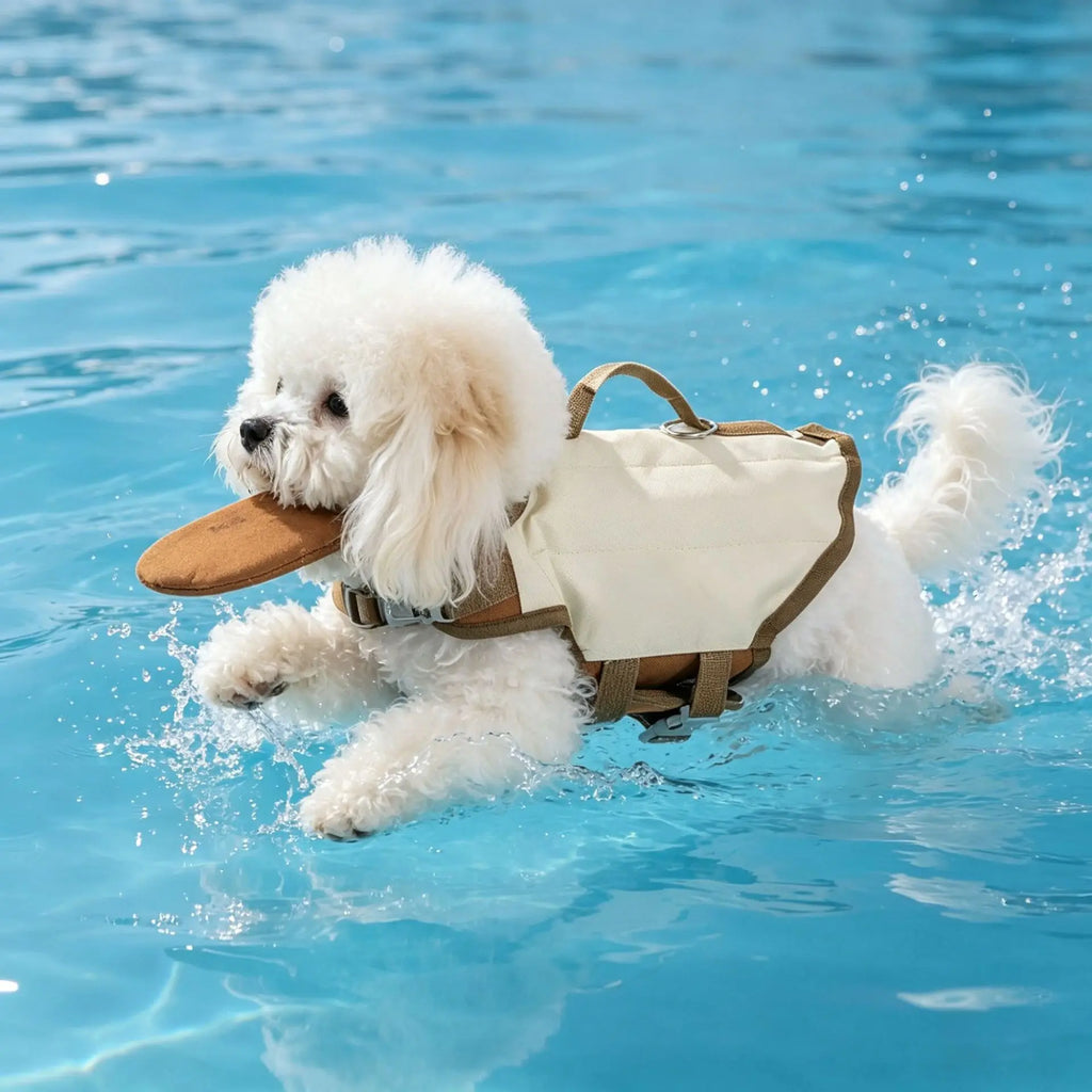 Dog Life Jacket with Rescue Handle for Swimming