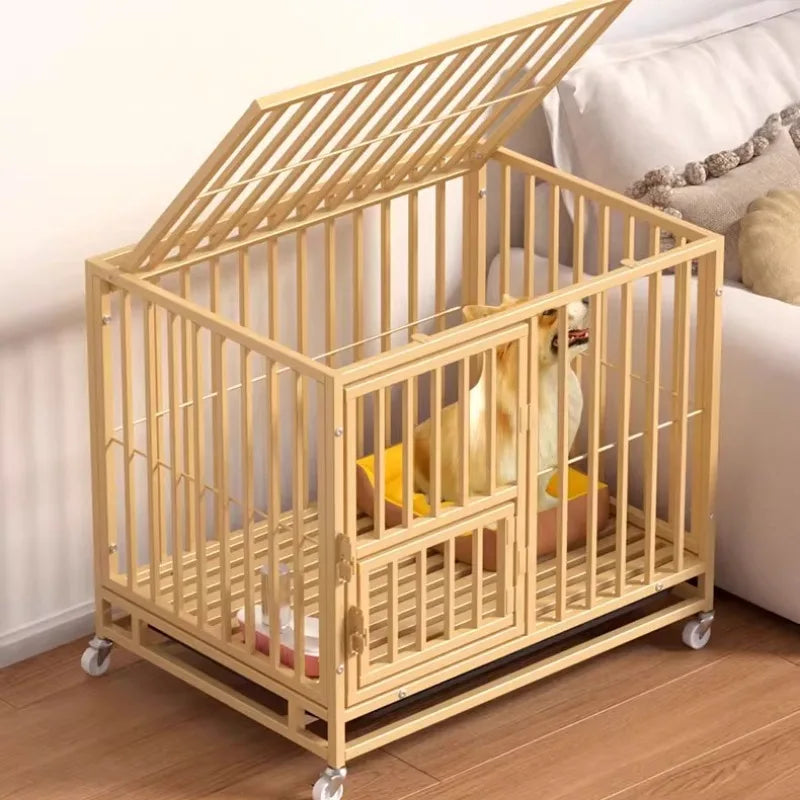Dog House Outdoor Insulation Medium Dog Indoor with Toilet Fence Dog Crate for Large Dogs Pet Crate modern kennel Double Doors